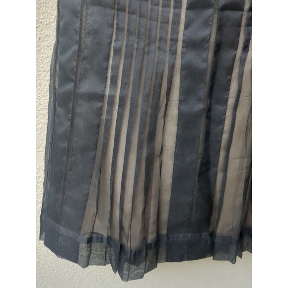 BCBG MAXAZRIA RUNWAY Skirt Size 6 black Was Witchy Goth Silk Pleated Skirt - Picture 2 of 8